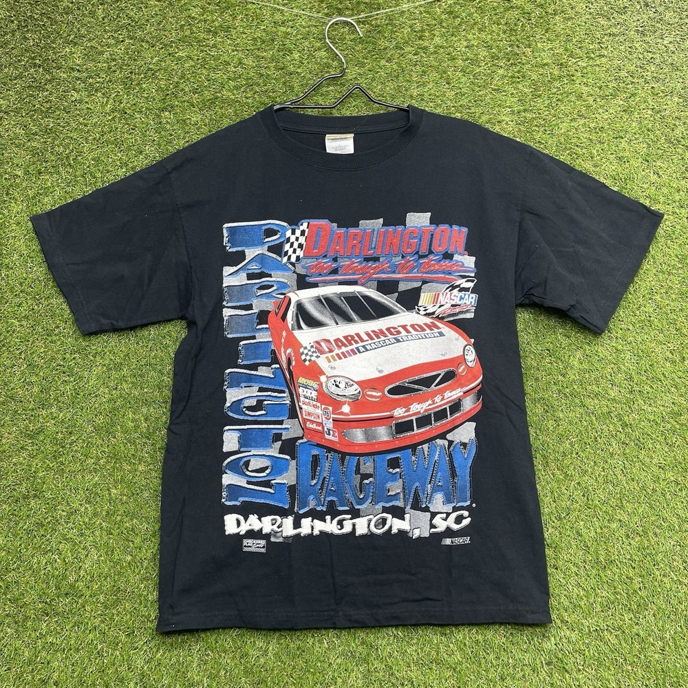 Vintage 90s Darlington Raceway Nascar Shirt Mens Large Black South Carolina